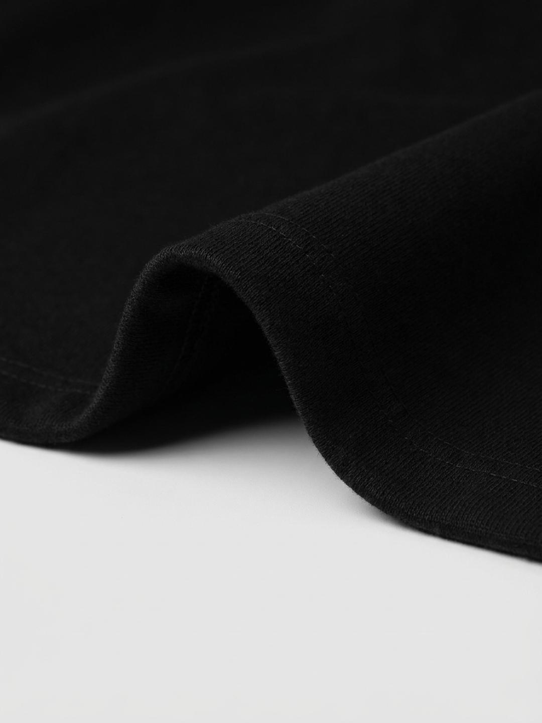 Nếp gấp vải cotton 280GSM màu đen